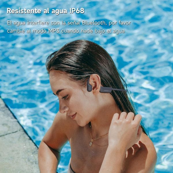 IFECCO Waterproof Headphones for Swimming Bone Conduction Headphones Bluetooth 5.4,IP68 Waterproof Earbuds Underwater,Open Ear Earbuds with 32G MP3 for Swimming Cycling Running - Image 2