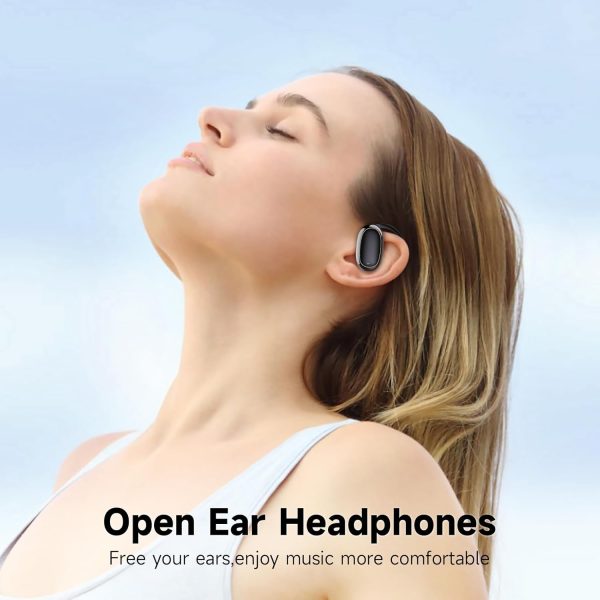IFECCO Open Ear Headphones Bluetooth 5.4 - Wireless Open Ear Earbuds with Ddigital Display Charging Case,48H Playtime Premium Sound Sport Conduction Headphones for Running, Cycling Driving - Image 2