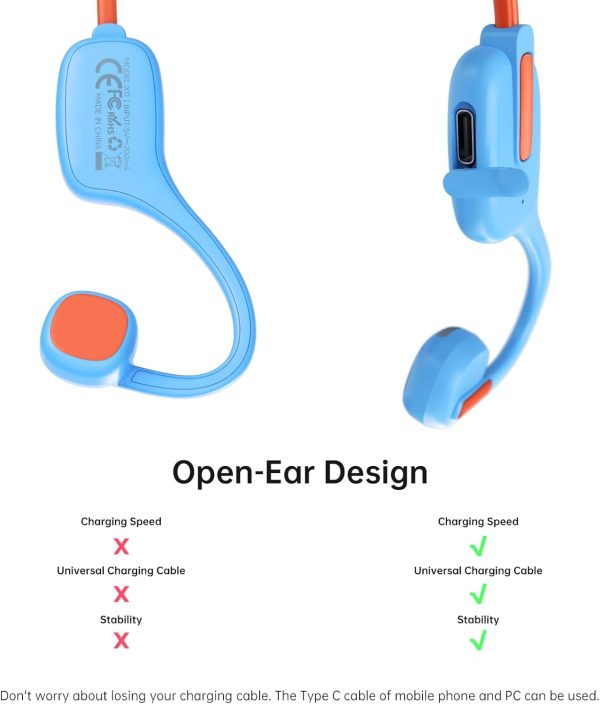 IFECCO Kids Open Ear Headphones - Kids Girls Bluetooth 5.3 Conduction Headphones with Mic,Ultra-Light,IPX5 Waterproof and Safer for Children Wireless Headphones,Perfect for School Travel Gifts (Pink) - Image 12