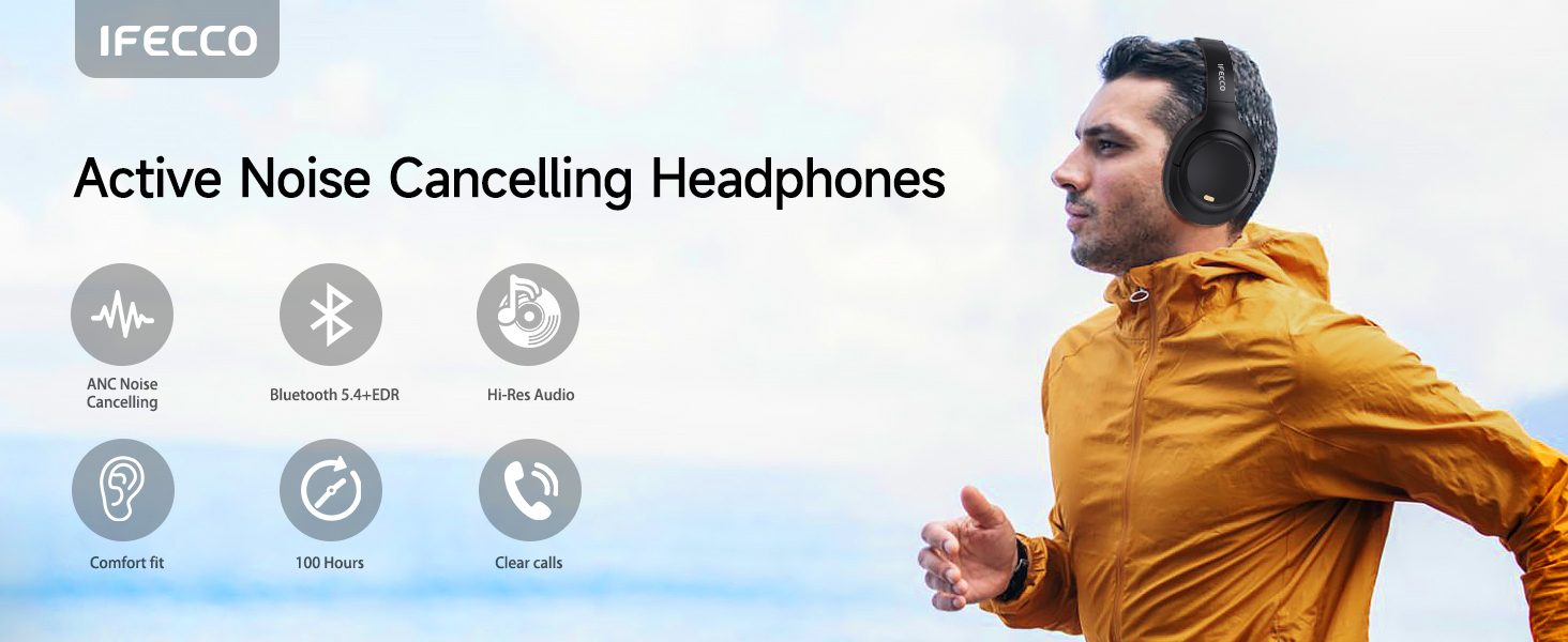 Noise Cancelling Headphones Bluetooth