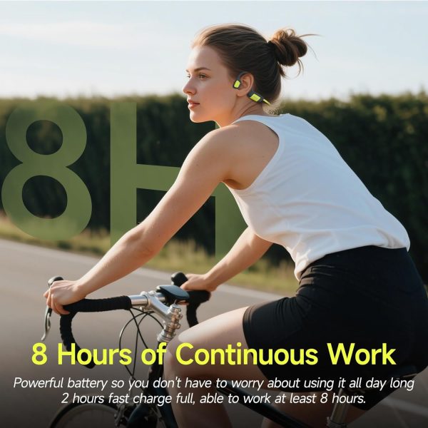 IFECCO Swimming Headphones Underwater - IP68 Waterproof Bone Conduction Headphones Bluetooth 5.4,Open Ear Earbuds with 32GB MP3 Player Memory for Swimming Running Cycling - Image 6