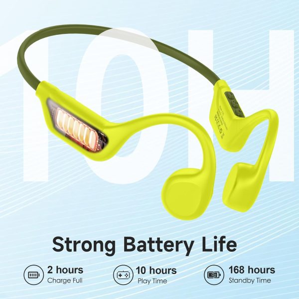 IFECCO Bone Conduction Headphones Bluetooth 5.4 - Wireless Open Ear Headphones with Mic,IPX5 Waterproof Bone Conduction Earbuds 10H Playtime for Cycling Running Hiking Bicycle - Image 13